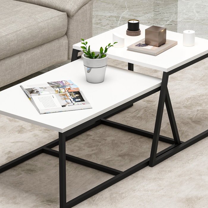 Hanah Home Mesa de Centro Minimal - Blanco